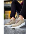 JY814 Axel Bağcıklı Süet Erkek Günlük Sneaker Ayakkabı SBT Krem