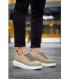 JY814 Axel Bağcıklı Süet Erkek Günlük Sneaker Ayakkabı SBT Krem