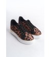 MINA Bağcıklı Ortopedik Taban Leopar Desenli Kadın Sneaker Spor Ayakkabı TBT - Kahverengi MINA Bağcıklı Ortopedik Taban Leopar Desenli Kadın Sneaker Spor Ayakkabı TBT - Kahverengi