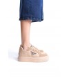 PRAG Bağcıklı Ortopedik Taban Desenli Kadın Sneaker Spor Ayakkabı CTT - Ten PRAG Bağcıklı Ortopedik Taban Desenli Kadın Sneaker Spor Ayakkabı CTT - Ten