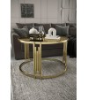 Piyano Gold Bronz Tekli Orta Sehpa Takımı