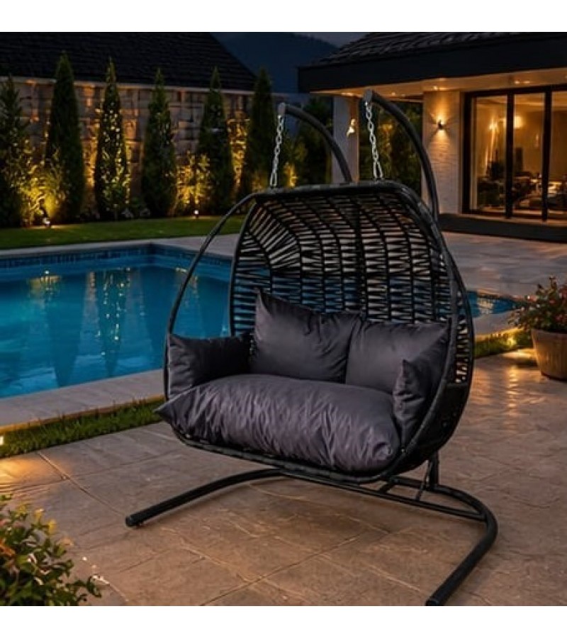 Örme İp Bahçe Salıncağı (Çift Kişilik)