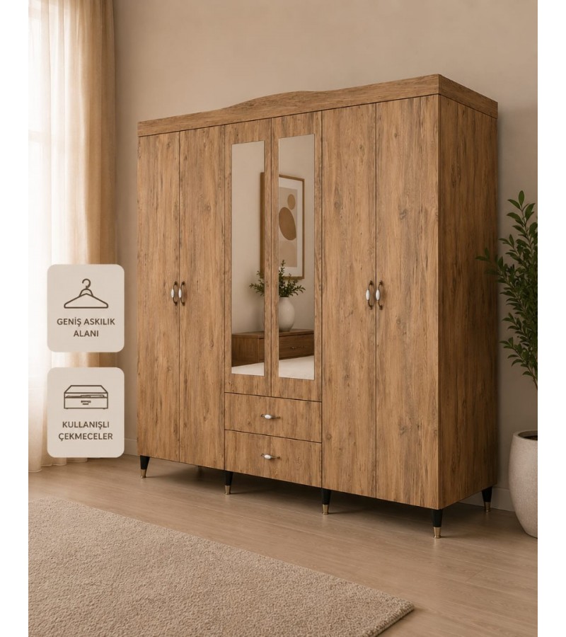 Noble 6 kapaklı gardırop