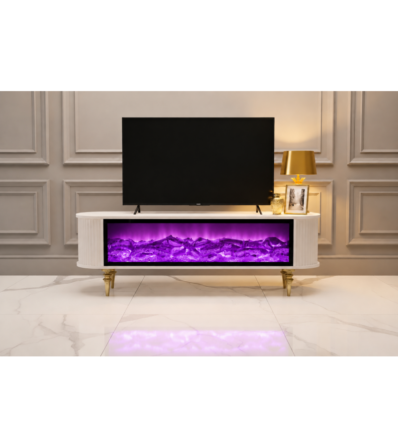 Modern Şömineli TV Ünitesi Modern Şömineli TV Ünitesi