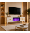 Modern Şömineli TV Ünitesi Modern Şömineli TV Ünitesi