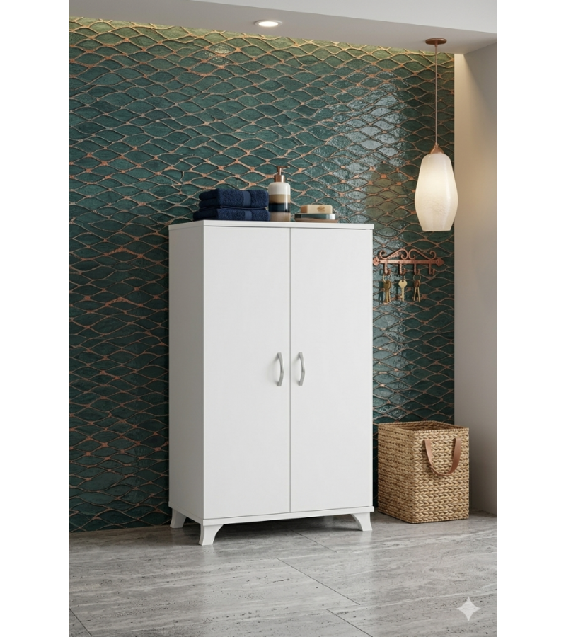 Beyaz banyo dolabı