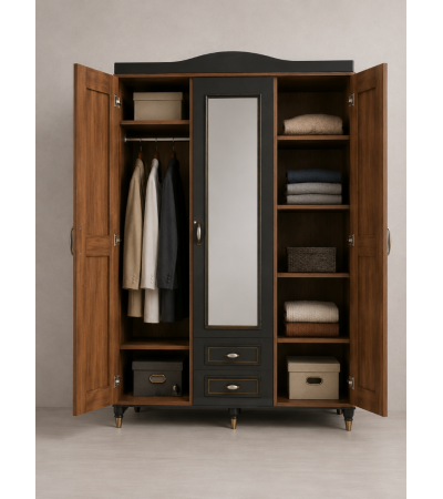 Modern 3 Kapaklı Gardırop 