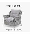 3+1+1+ Masa+ 2 Adet Puf Galvenis Rattan Bahçe Mobilyası