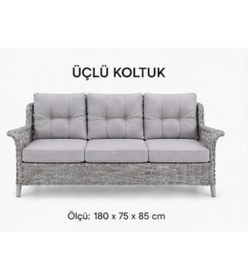 3+1+1+ Masa+ 2 Adet Puf Galvenis Rattan Bahçe Mobilyası 3+1+1+ Masa+ 2 Adet Puf Galvenis Rattan Bahçe Mobilyası