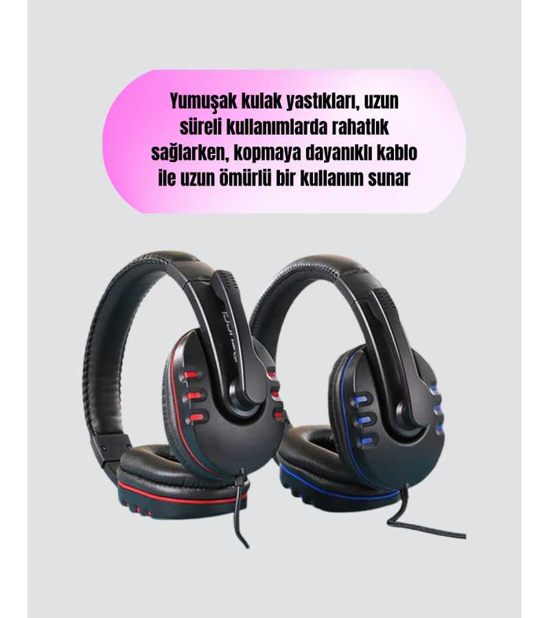 Stereo Gaming Kulaklık – Yüksek Ses Kalitesi, Ergonomik Yapı Stereo Gaming Kulaklık – Yüksek Ses Kalitesi, Ergonomik Yapı