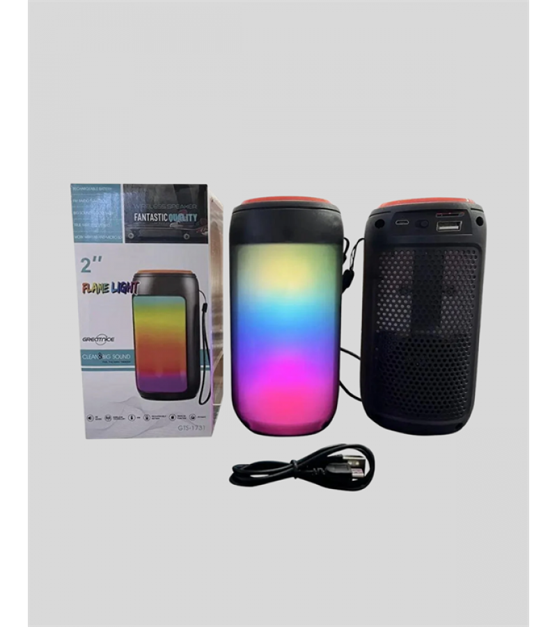 Gts 1731 Bluetooth Hoparlör – Şarjlı, LED Işıklı, Fm Radyo Destekli
