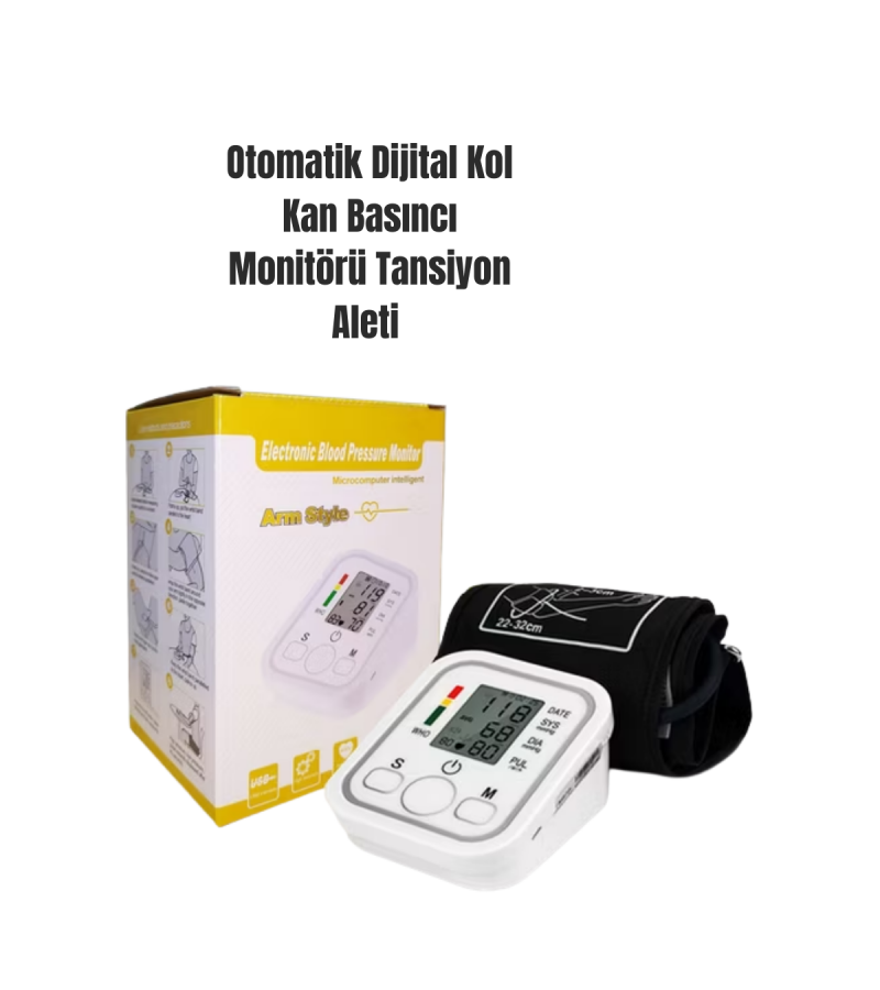 Taşınabilir Pil ve USB Girişli Tansiyon Aleti