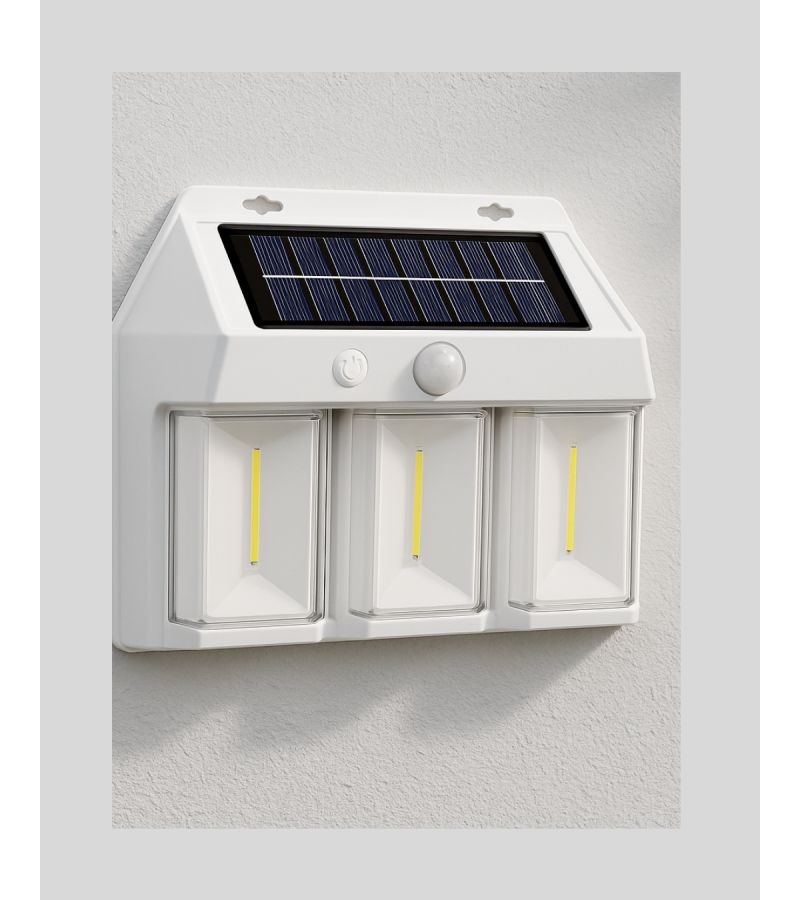 Suya Dayanıklı Solar Duvar Lambası – Akıllı Gece Sensörlü Işık