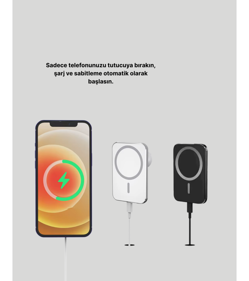 15w Araç Telefon Tutucu Kablosuz Hızlı Şarj Özellikli