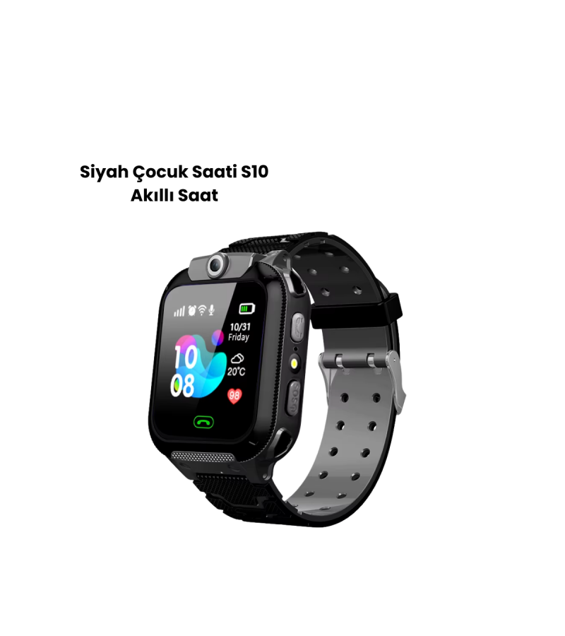 S10 Akıllı Çocuk Saati Siyah