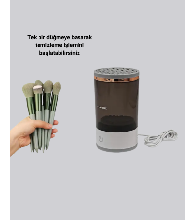 13’lü Makyaj Fırçası Fırça Temizleyici İkili Set