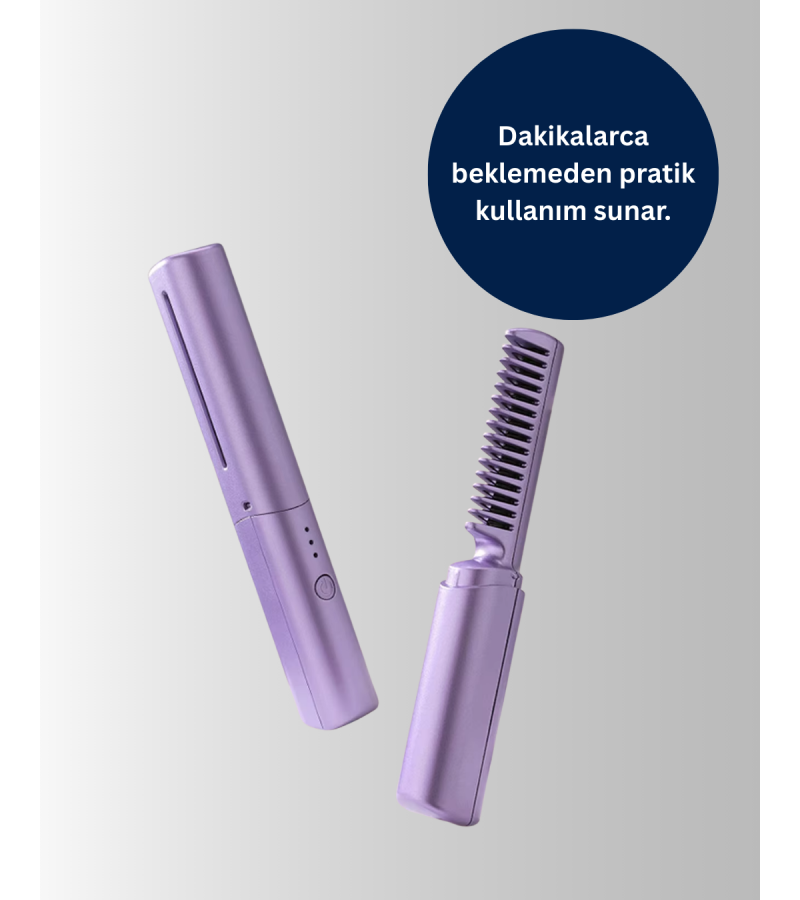 Şarjlı Saç Düzleştirici Tarak