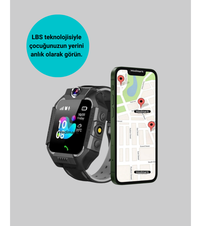 S10 Akıllı Çocuk Saati Siyah