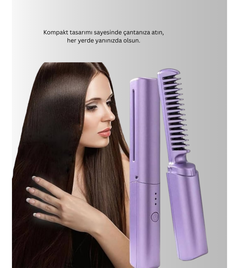Şarjlı Saç Düzleştirici Tarak