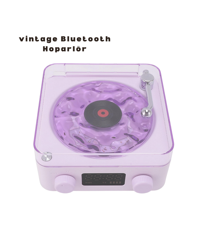 Retro Bluetooth Hoparlör Mor