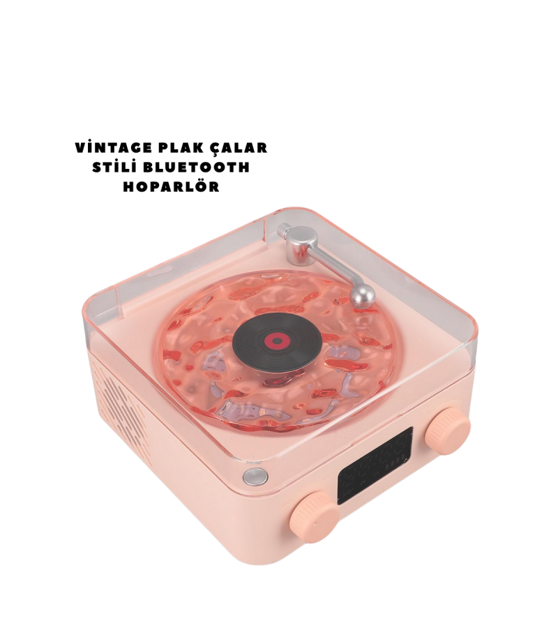 Retro Bluetooth Hoparlör Pembe Retro Bluetooth Hoparlör Pembe
