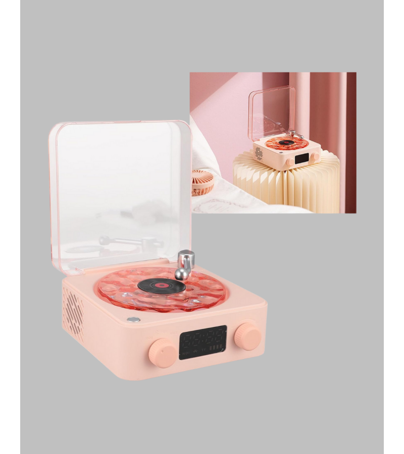 Retro Bluetooth Hoparlör Pembe Retro Bluetooth Hoparlör Pembe