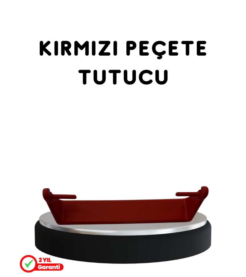Kırmızı Peçete Tutucu Dayanıklı Duvar Tipi Kağıt Havlu Askısı