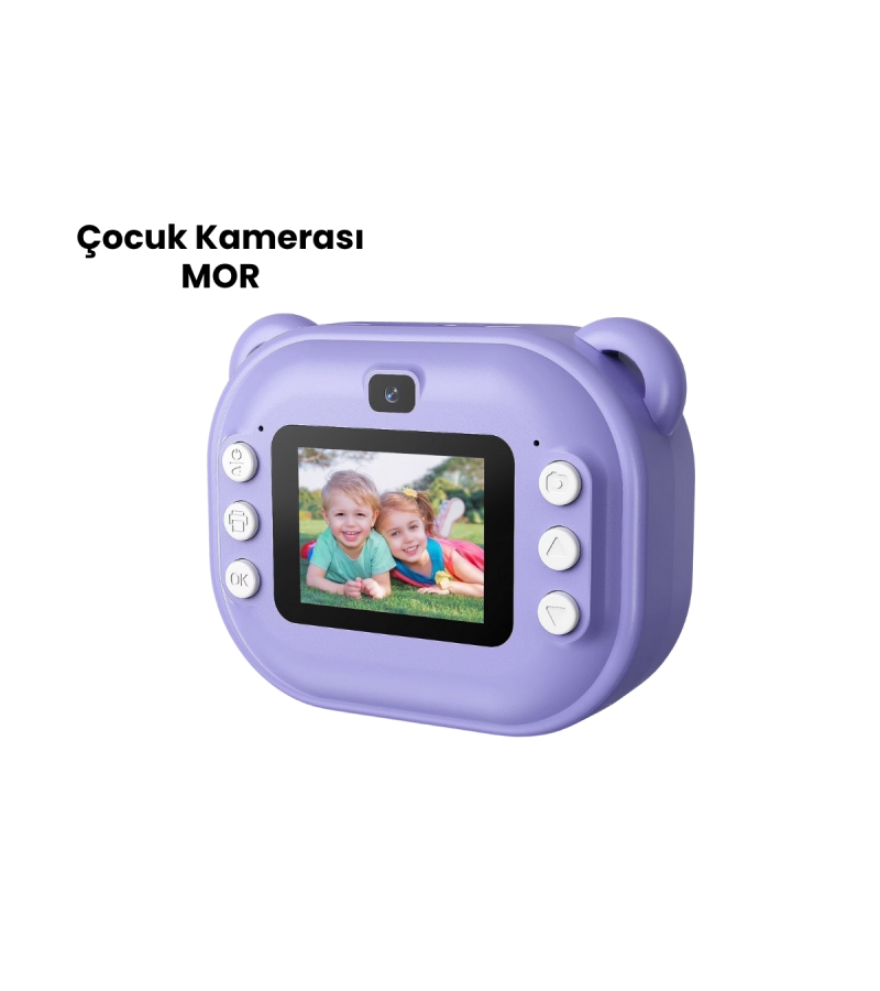 Termal Baskı Özellikli Mini Kamera Mor Termal Baskı Özellikli Mini Kamera Mor