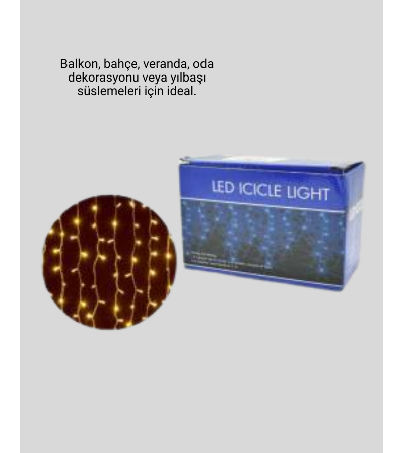 SAÇAKLI 4 METRE PERDE LED