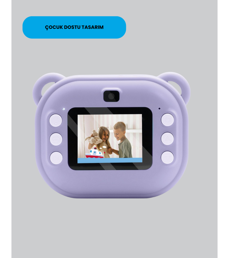 Termal Baskı Özellikli Mini Kamera Mor Termal Baskı Özellikli Mini Kamera Mor