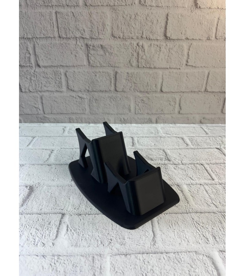 Dekoratif Siyah İkili Gamepad Standı 7x18 cm