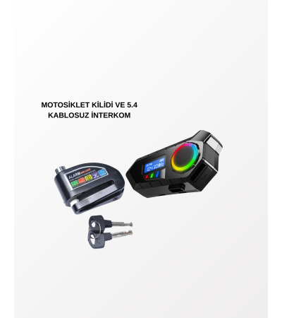 BLUETOOTH 5.4 KABLOSUZ İNTERKOM+ MOTOR DİSK KİLİDİ
