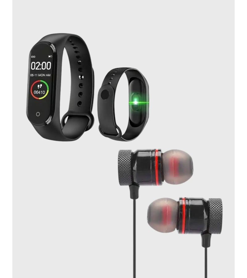 M6 Akıllı Bileklik Ve Bluetooth Spor Kulaklık 2’li Set M6 Akıllı Bileklik Ve Bluetooth Spor Kulaklık 2’li Set