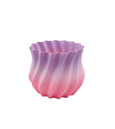 3D KIVRIMLI VAZO PEMBE